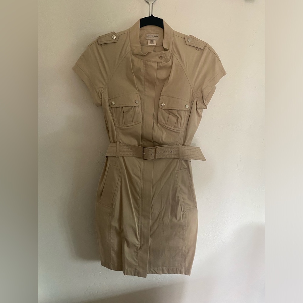Karen Millen safari style pencil skirt dress